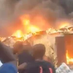 Fire razes textile shops in Lagos